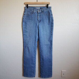 Lee Classic Fit High Rise Mom Jeans Denim Straight Leg Retro 90's Blue Womens 8